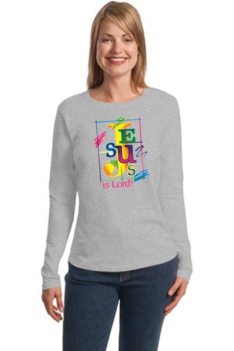 Christian Long Sleeve Tee Jesus Is Lord