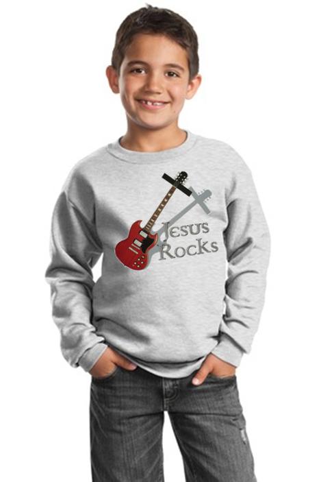 Christian Sweatshirt Jesus Rocks